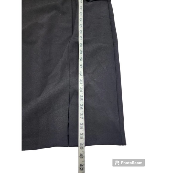 WHBM Body Perfecting Ruffle Sleeve Black Sheath Dress Women 14 NWT - Picture 6 of 13